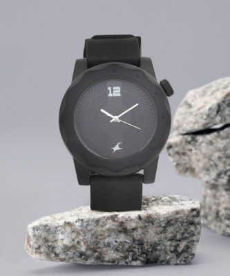 Fastrack Quartz Black Dial Black Silicone Strap Unisex Analog Watch  - NT38022PP03