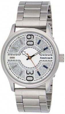 Fastrack Road Trip Analog White Dial Mens Watch-NN3197SM01