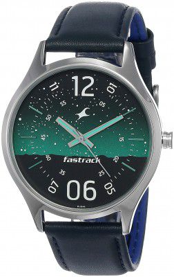 Fastrack Space Analog Green Dial Mens Watch-3184SL04 / 3184SL04