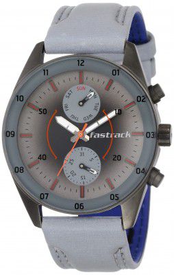 Fastrack Space Analog Grey Dial Mens Watch-NN3201QL01/NP3201QL01