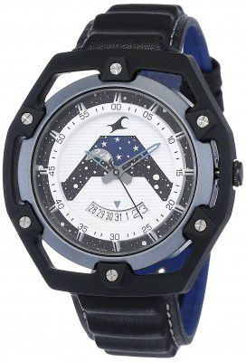 Fastrack Space Analog White Dial Men's Watch-3207KL01 / 3207KL01/3207KL01