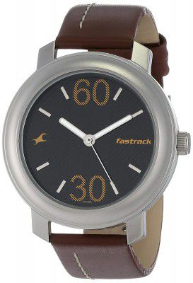 Fastrack Straight Lines Analog Black Dial Mens Watch-NN3222SL01/NP3222SL01