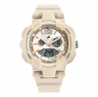 Fastrack Streetline Analog-Digital Beige Dial Women's Watch-68016PP03/NP68016PP03