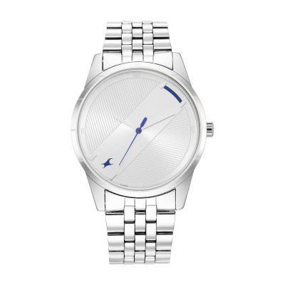 Fastrack Stunners 3.0 Analog Silver Dial Mens Watch-3277SM01