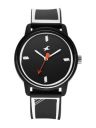 Fastrack Tees Zine with Black Dial Black Silicon Strap Watch for Unisex - 38145PP05W...