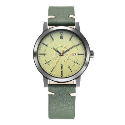 Fastrack Tripster Analog Green Dial Mens Watch-NN3245NL01/NP3245NL01