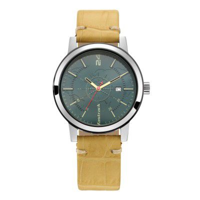 Fastrack Tripster Analog Green Dial Mens Watch-NN3245SL01/NP3245SL01