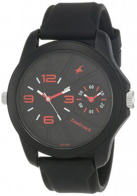Fastrack Two Timers Analog Black Dial Mens Watch-NN38042PP01/NP38042PP01