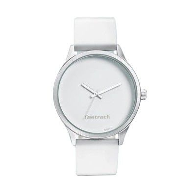 Fastrack Unisex 41.2 x 47.6 x 8.6 mm Topicals 2.0 White Dial Silicone Analog Watch