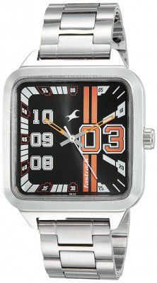 Fastrack Varsity Analog Silver Dial Mens Watch 3179SM02 / 3179SM02