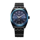 Fastrack Vyb Quartz Analog Blue Dial Black Sheet Metal Strap Watch for Men-FV30007KM02W...