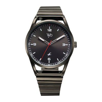 Fastrack Vyb Quartz Analog Gun Dial Gun Sheet Metal Strap Watch for Men-FV30006QM01W