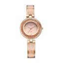 Fastrack Vyb Quartz Analog Light Pink Dial Rose Gold Alloy Strap Watch for Women-FV60053WM02W...