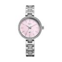 Fastrack Vyb Quartz Analog Pink MOP Dial Steel Alloy Strap Watch for Women-FV60055SM01W...