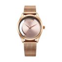 Fastrack Vyb Runway Quartz Analog Pink Dial Rose Gold Metal Strap Watch for Girls - FV60031WM01W...