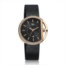 Fastrack Vyb Showstopper Quartz Analog Black Dial Black Stainless Steel Strap Watch for Girls - FV60015KM01W...