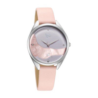 Fastrack Vyb Spotlight White Dial Leather Strap Watch for Women