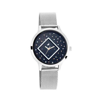 Fastrack Women Metal X Ananya Panday-Fit Out Analog Blue Dial Watch-Nn6210Sm03/Np6210Sm03, Band Color-Purple