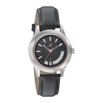 Fastrack Women Stainless Steel Analog Brown Dial Watch-Nl6165Sl01/Np6165Sl01, Band Color-Black
