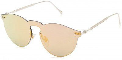 Fastrack Women's 100% UV protected Blue Lens Round Sunglasses