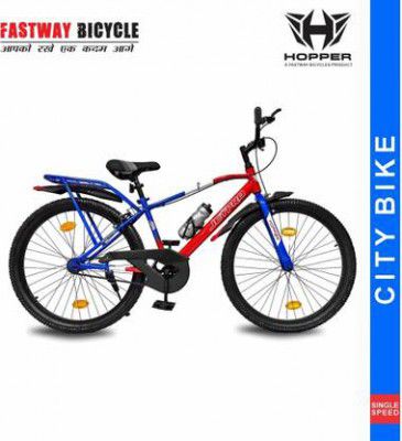 Fastway Bicycle HOPPER JETPRO IBC 26T RED, WITH 90% ASSEMBLED 26 T (inch) Road Cycle  (Single Speed, Red, Blue, Rigid)