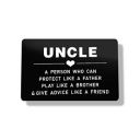 Fathers Day Gift for Uncle Engraved Wallet Inserts Card Gift from Niece Nephew for Uncle Metal Wallet Insert Card Birthday Valentines Christmas Card Mini Love Note Insert Card Gift for Best Uncle Gift...