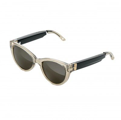 FAUNA Fabula Crystal Brown - Women Designer Audio Sunglasses with Speakers, Free Size