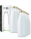 FAVOLA Hygienic Air Tight Glass Water Bottle (Pack of 12) - 1000 ml (1 LTR)...