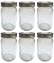 Favola Round Mason Jar Leak Proof Lid 300ml Capacity set of 6 ...
