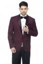 FAVOROSKI Designer Men's Solid Poly Viscose Slim Fit Shawl Collar Tuxedo Suit Blazer...