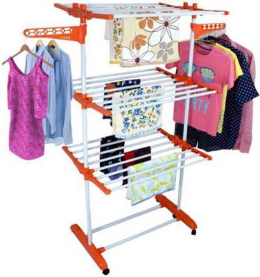 FAVOUR Steel Floor Cloth Dryer Stand O1MSNEW007 (3 Tier)