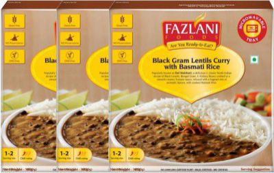 FAZLANI FOODS Ready to Eat Dal Makhani with Basmati Rice (Pack of 3, 300gm each) 900 g