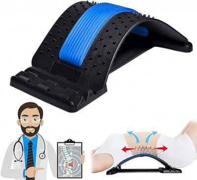 FAZTER Premium Magic Back Braces Stretching Device for Bed, Chair & Car, Multi-Level Lumbar Support Stretcher for Lower and Upper Muscle Pain Relief