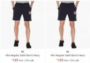 FC Men Regular Solid Short's @ ₹189...