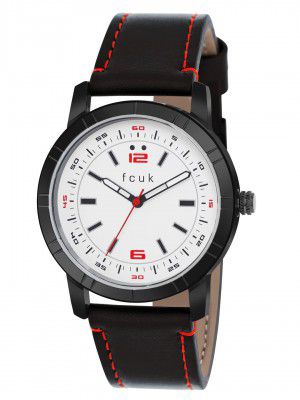 FCUK Analog White Dial Men's Watch-FK00012A