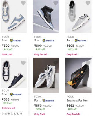 Fcuk Men’s Casual Shoes Starts At ₹688