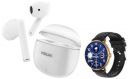 FCUK New Tide 1.39" Round Display Bluetooth Calling Black Smartwatch with Kicks True Wireless White Earbuds...