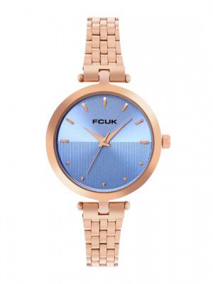FCUK Women Printed Dial & Stainless Steel Bracelet Style Straps Analogue Watch FK00029A