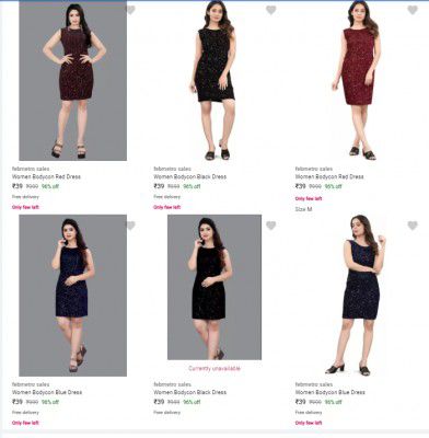 febmetro sales Women Bodycon Dress Flat ₹39