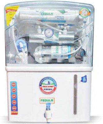 fedula Aqua Grand Plus RO UV UF TDS Controller Mineral  PreFliter Kit 12 L RO + UF + UV + UV_LED + TDS Control Water Purifier 