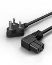 FEDUS 1.8 Meter 90 Degree L Shape 3 Pin Computer Power Cable Cord for Desktops PC and Printers/Monitor SMPS Power Cable IEC Mains Power Cable Black...