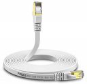 FEDUS Cat7 Ethernet Cable, Pure Copper Flat RJ45 LAN Cable 10 Gigabit 600MHZ, LAN ADSL (3-METER.)...