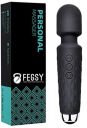 FEGSY Personal Body Massager for Women, Men, Rechargeable Wireless Vibration Machine for Female with 20 Vibration Modes, 8 Speeds, Flexible Head for Targeted Compression (Black)...