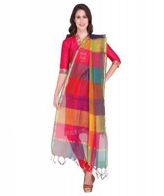 Femezone multiclour silk dupatta,