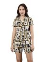 Femmora Comfortable Fit Top and Bottom Night Suit Set with Abstract Print...