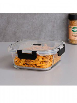 Femora Transparent Borosilicate Glass Dishwasher Safe 2 Piece Clip-On Graduated Container-300ml