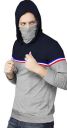 Fenoix Mens Hooded Neck Cotton Mask Tshirts...