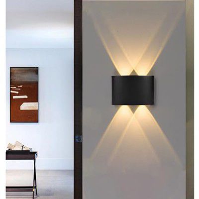 FERA Waterproof Up Down LED Wall Lamp, 4 Ray, Warm White, Indoor/Outdoor (4 Ray Warm)