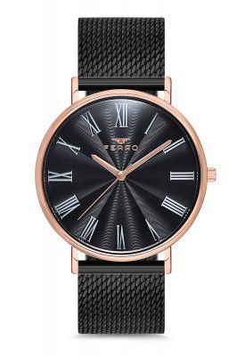 Ferro Analog Black Dial Men's Watch-F11037C-1082-R