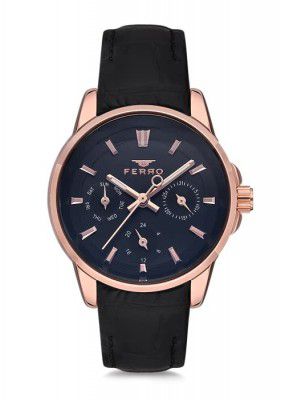 Ferro Analog Black Dial Women's Watch-FM1905B-965-R